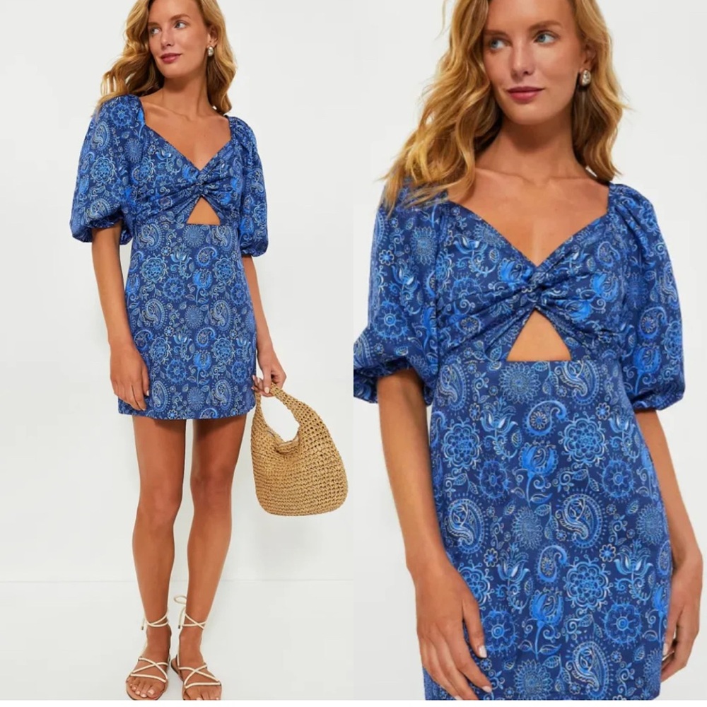 Tuckernuck Royal Blue Floral Mini Dress